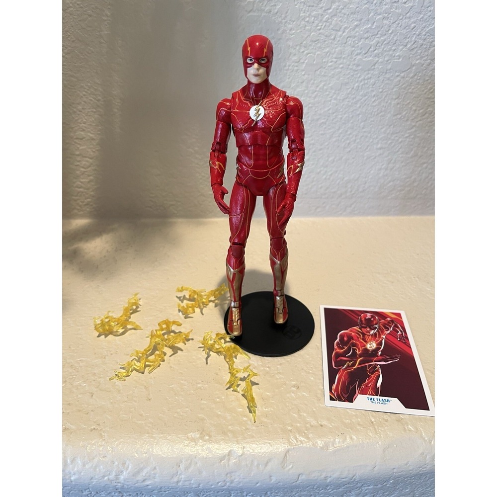 McFarlane DC Multiverse The Flash 7" Figure Card Accessories No Box EUC